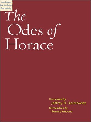 cover image of The Odes of Horace